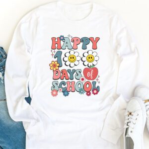 Groovy Teacher Student 100th Day Of School Happy 100 Days Longsleeve Tee 1 Groovy Teacher Student 100th Day Of School Happy 100 Days Longsleeve Tee 1 1