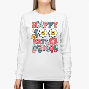 Groovy Teacher Student 100th Day Of School Happy 100 Days Longsleeve Tee 2 Groovy Teacher Student 100th Day Of School Happy 100 Days Longsleeve Tee 2 1