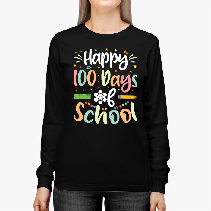 Groovy-Teacher-Student-100th-Day-Of-School-Happy-100-Days-Longsleeve-Tee-2 Groovy Teacher Student 100th Day Of School Happy 100 Days Longsleeve Tee 2 4