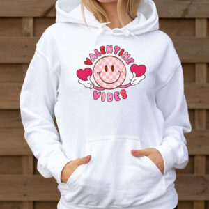 Groovy Valentine Vibes Valentines Day Shirts For Girl Womens Hoodie 3 4