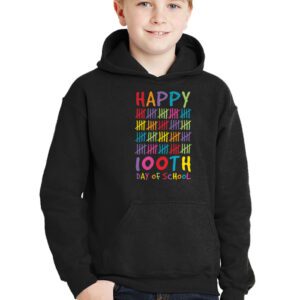 Happy 100 Days Of School Funny Teacher Women Kids Gifts Hoodie 2 2