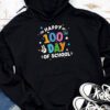 Happy 100 Days Of School Funny Teacher Women Kids Gifts Hoodie