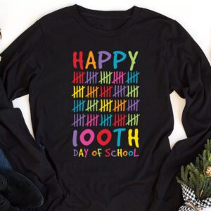 Happy 100 Days Of School Funny Teacher Women Kids Gifts Longsleeve Tee 1 2