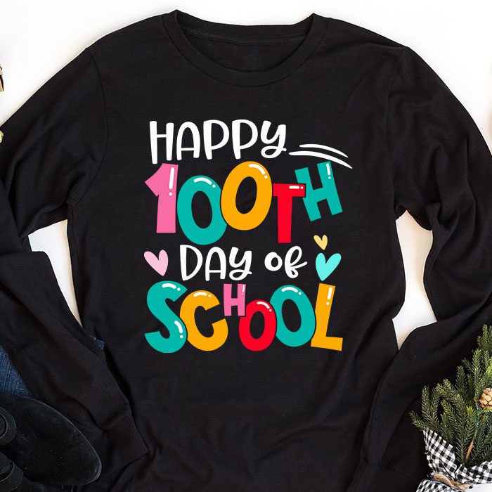 Happy-100-Days-Of-School-Funny-Teacher-Women-Kids-Gifts-Longsleeve-Tee-1 Happy 100 Days Of School Funny Teacher Women Kids Gifts Longsleeve Tee 1 3