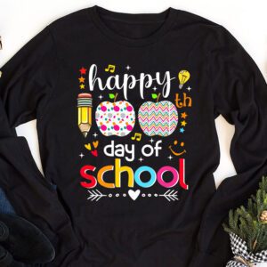 Happy 100 Days Of School Funny Teacher Women Kids Gifts Longsleeve Tee 1