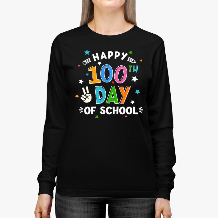 Happy-100-Days-Of-School-Funny-Teacher-Women-Kids-Gifts-Longsleeve-Tee-2 Happy 100 Days Of School Funny Teacher Women Kids Gifts Longsleeve Tee 2 1