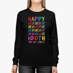 Happy 100 Days Of School Funny Teacher Women Kids Gifts Longsleeve Tee 2 2