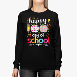 Happy 100 Days Of School Funny Teacher Women Kids Gifts Longsleeve Tee 2