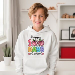 Happy 100 Days Of School Retro Disco 100th Day of School Hoodie 3 3