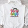 Happy 100 Days Of School Retro Disco 100th Day of School Hoodie