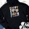 Happy 100 Days Of School Retro Disco 100th Day of School Hoodie