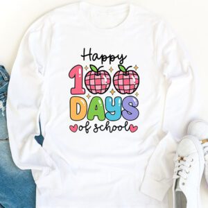 Happy 100 Days Of School Retro Disco 100th Day of School Longsleeve Tee 1 3