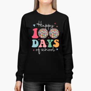 Happy 100 Days Of School Retro Disco 100th Day of School Longsleeve Tee 2 Happy 100 Days Of School Retro Disco 100th Day of School Longsleeve Tee 2 1
