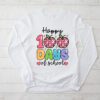 Happy 100 Days Of School Retro Disco 100th Day of School Longsleeve Tee