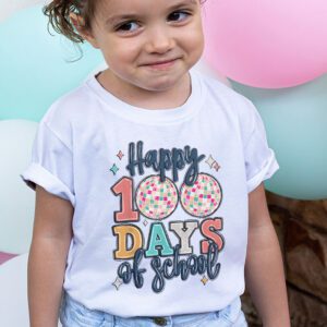 Happy 100 Days Of School Retro Disco 100th Day of School T Shirt 2 2