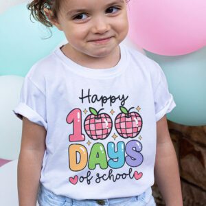 Happy 100 Days Of School Retro Disco 100th Day of School T Shirt 2 3