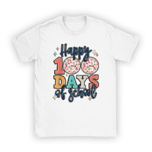 Happy 100 Days Of School Retro Disco 100th Day of School T-Shirt