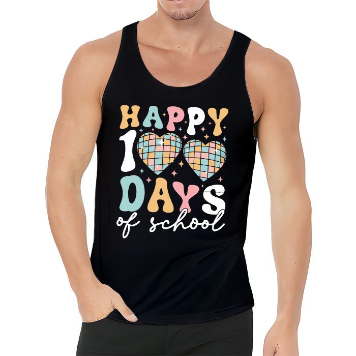 Happy-100-Days-Of-School-Retro-Disco-100th-Day-of-School-Tank-Top-3 Happy 100 Days Of School Retro Disco 100th Day of School Tank Top 3 4