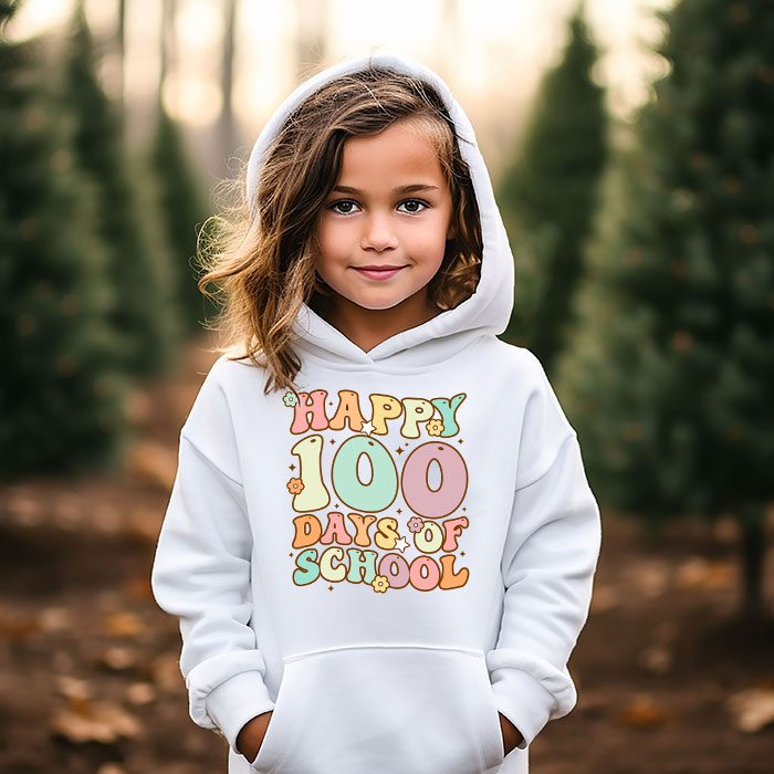 Happy-100-Days-Of-School-Retro-Groovy-Teacher-Student-Kids-Hoodie-2 Happy 100 Days Of School Retro Groovy Teacher Student Kids Hoodie 2 1