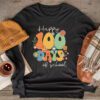 Happy 100 Days Of School Retro Groovy Teacher Student Kids Longsleeve Tee