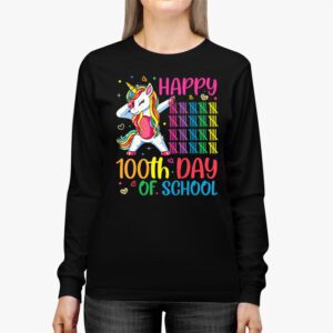 Happy 100th Day Of School Funny Unicorn Student Kids Girls Longsleeve Tee 3 Happy 100th Day Of School Funny Unicorn Student Kids Girls Longsleeve Tee 3 1