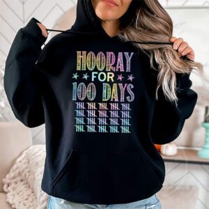 Happy 100th Day Of School Hooray For 100 Days Teachers Kids Hoodie 1 4