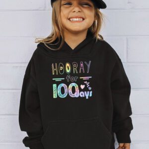 Happy 100th Day Of School Hooray For 100 Days Teachers Kids Hoodie 3 3