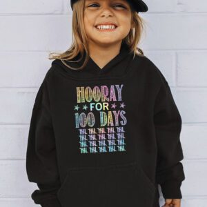 Happy 100th Day Of School Hooray For 100 Days Teachers Kids Hoodie 3 4