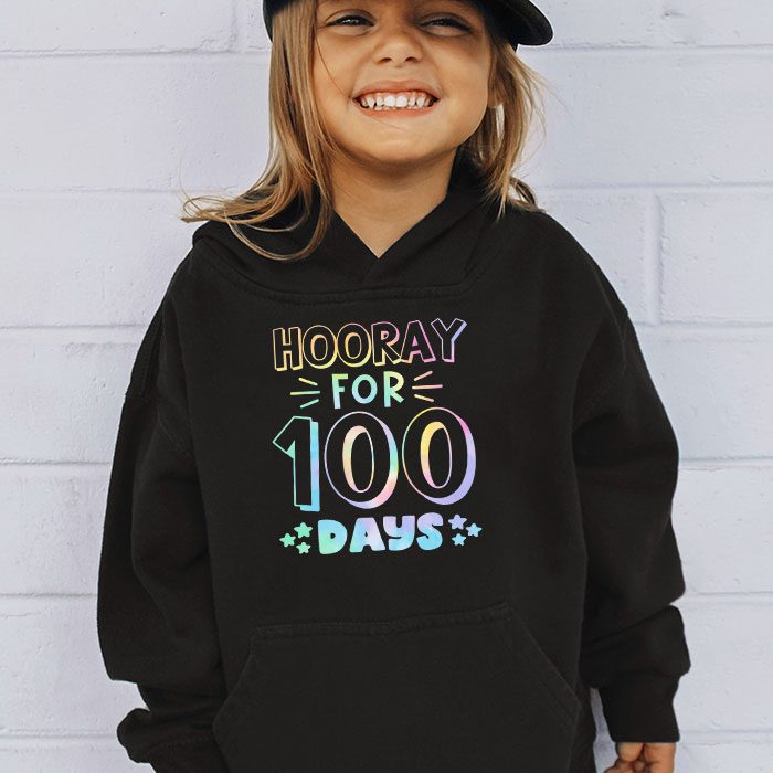 Happy-100th-Day-Of-School-Hooray-For-100-Days-Teachers-Kids-Hoodie-3 Happy 100th Day Of School Hooray For 100 Days Teachers Kids Hoodie 3