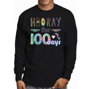 Happy 100th Day Of School Hooray For 100 Days Teachers Kids Longsleeve Tee 3 3