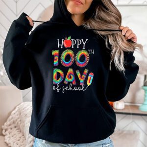 Happy 100th Day Of School Leopard print teacher student Hoodie 1