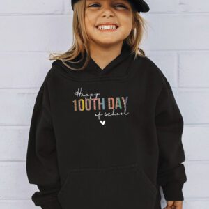 Happy 100th Day Of School Leopard print teacher student Hoodie 3 2