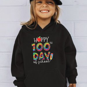 Happy 100th Day Of School Leopard print teacher student Hoodie 3