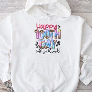 Happy 100th Day Of School Leopard print teacher student Hoodie