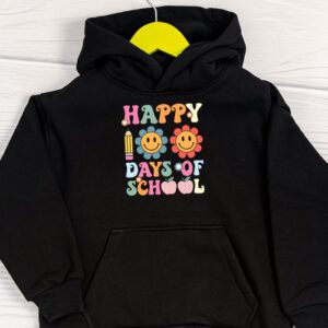 Happy 100th Day Of School Teacher Kids Retro Groovy 100 Days Hoodie 1 2