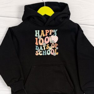 Happy 100th Day Of School Teacher Kids Retro Groovy 100 Days Hoodie 1 Happy 100th Day Of School Teacher Kids Retro Groovy 100 Days Hoodie 1 4