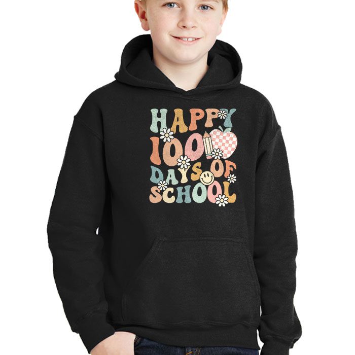 Happy-100th-Day-Of-School-Teacher-Kids-Retro-Groovy-100-Days-Hoodie-2 Happy 100th Day Of School Teacher Kids Retro Groovy 100 Days Hoodie 2 4