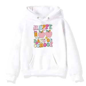 Happy 100th Day Of School Teacher Kids Retro Groovy 100 Days Hoodie 3 1