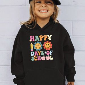 Happy 100th Day Of School Teacher Kids Retro Groovy 100 Days Hoodie 3 2