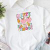 Happy 100th Day Of School Teacher Kids Retro Groovy 100 Days Hoodie