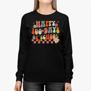 Happy 100th Day Of School Teacher Kids Retro Groovy 100 Days Longsleeve Tee 3 Happy 100th Day Of School Teacher Kids Retro Groovy 100 Days Longsleeve Tee 3 3