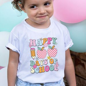 Happy 100th Day Of School Teacher Kids Retro Groovy 100 Days T Shirt 1 1