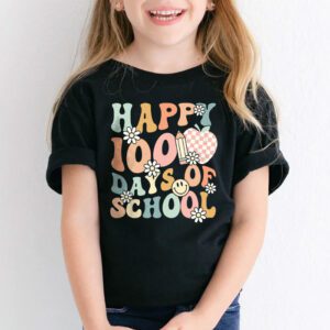Happy 100th Day Of School Teacher Kids Retro Groovy 100 Days T-Shirt 1 Happy 100th Day Of School Teacher Kids Retro Groovy 100 Days T Shirt 1 4