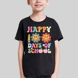 Happy 100th Day Of School Teacher Kids Retro Groovy 100 Days T Shirt 2 2