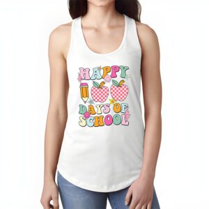 Happy 100th Day Of School Teacher Kids Retro Groovy 100 Days Tank Top 1 1