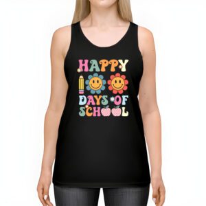 Happy 100th Day Of School Teacher Kids Retro Groovy 100 Days Tank Top 2 2