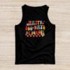 Happy 100th Day Of School Teacher Kids Retro Groovy 100 Days Tank Top