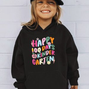 Happy 100th Day of Kindergarten Groovy 100th Day of School Hoodie 3 1