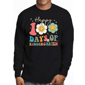 Happy 100th Day of Kindergarten Groovy 100th Day of School Longsleeve Tee 3 3