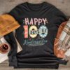 Happy 100th Day of Kindergarten Groovy 100th Day of School Longsleeve Tee